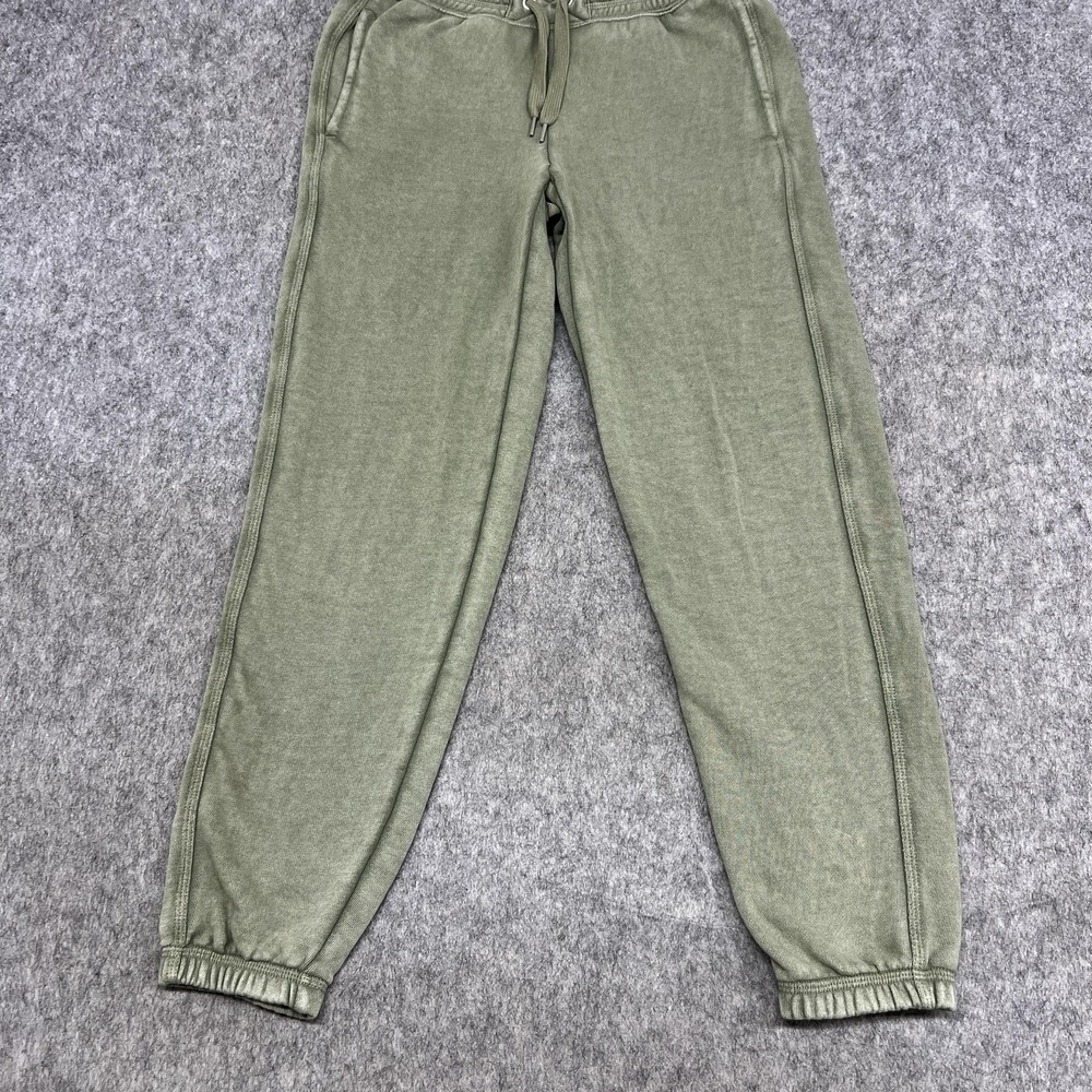 Aerie Pants Womens XS Green Jogger French Terry Elastic Lounge Sweatpants Ribbed - Picture 8 of 16